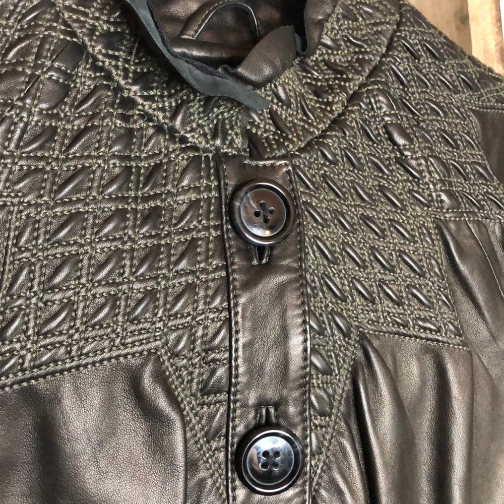 [Malandrino] Leather Fitted Jacket - image 3